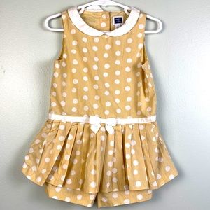 Janie And Jack Skorts Size 4 Khaki And White Polka Dots
